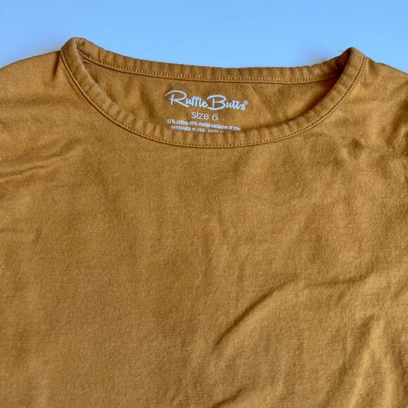 Ruffle Butts Butterscotch Long Sleeve Ruffle Top 6 - Picture 6 of 8